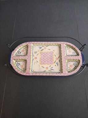 Temp-Tations White Ceramic Serveware "Old World" Piece